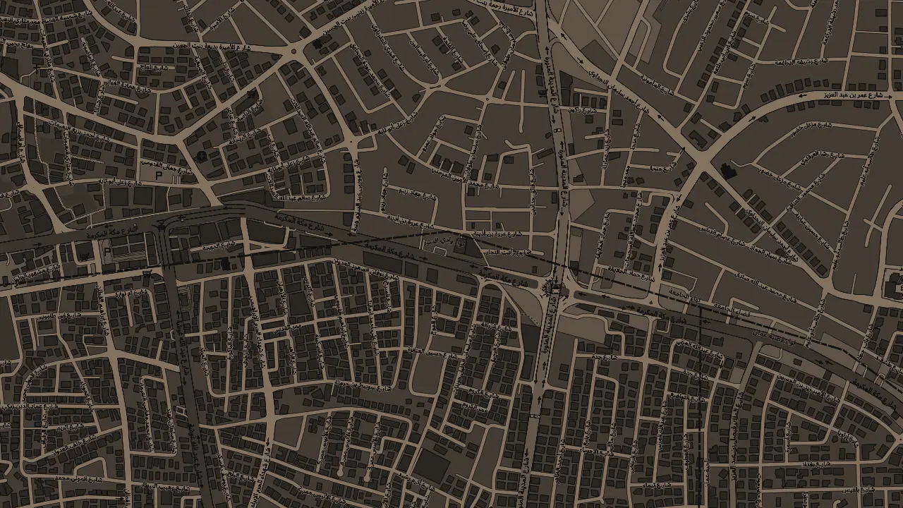 Map of Amman showing Darb by Kahramanah near Mecca Street in the Wadi Al-Seer district